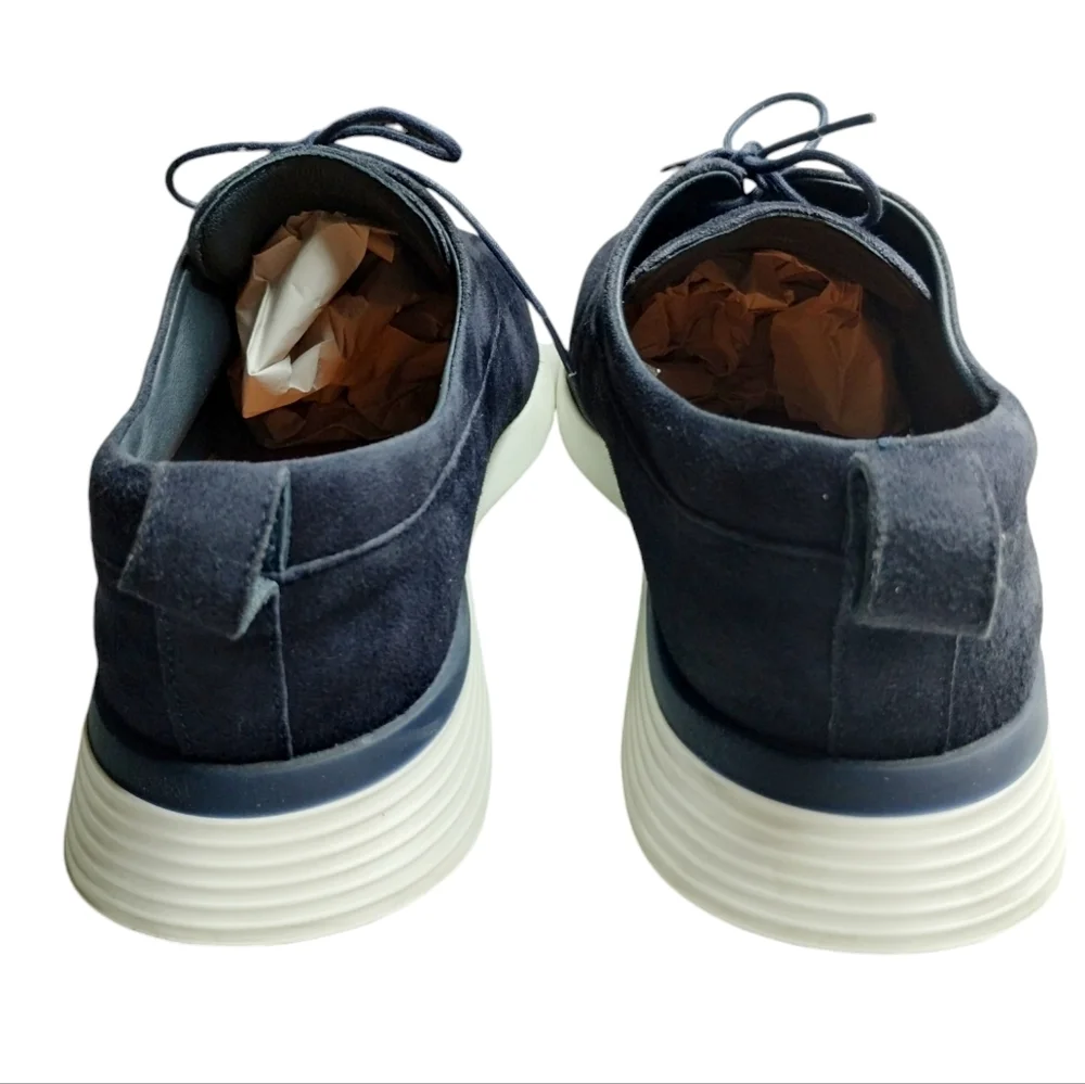 Wolf &‎ Shepard Leather Crossover Longwing Blucher Shoes Mens 10M Navy Old Money